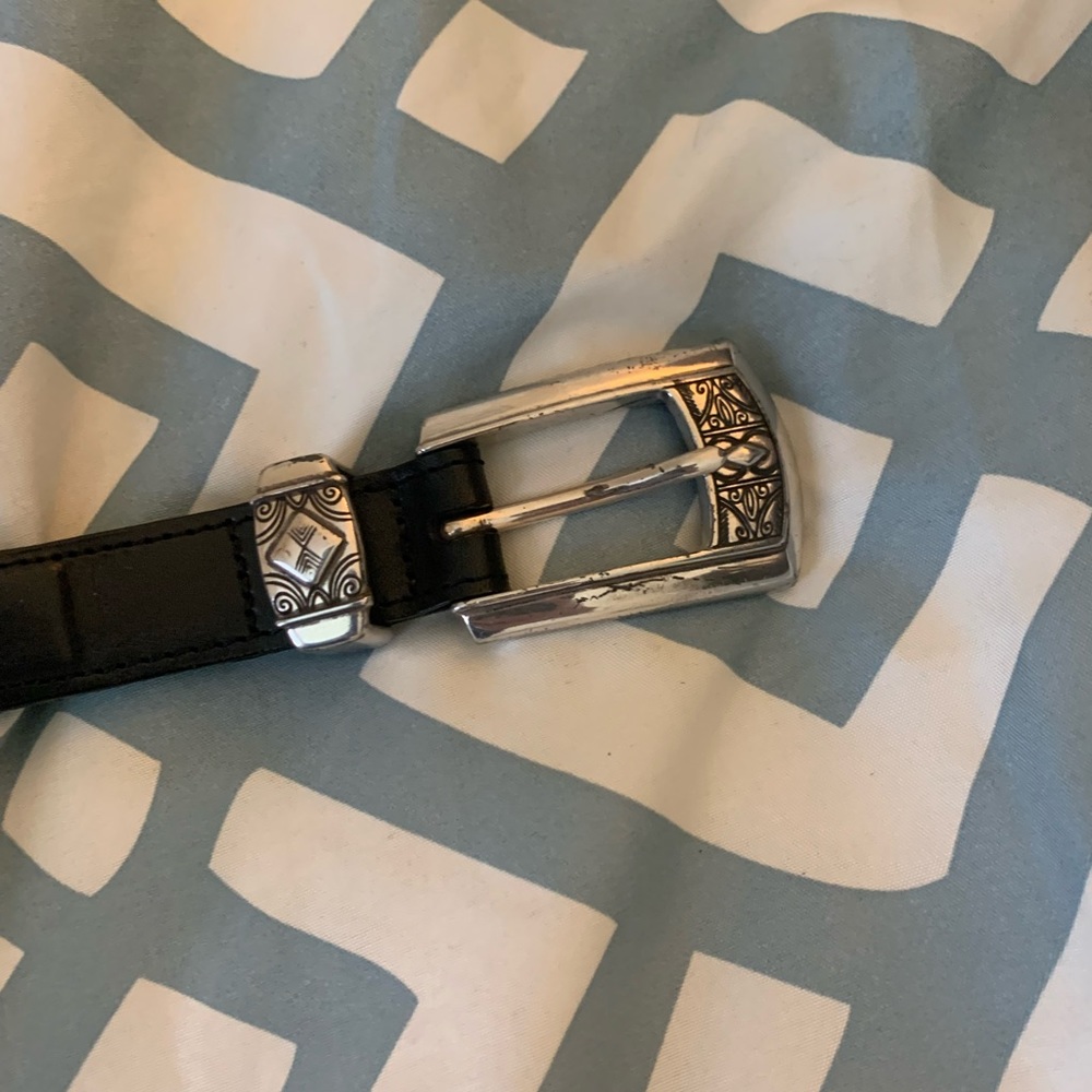 Final Mega Sale!  Brighton Black Leather Braided Belt—gently loved! - Picture 2 of 4